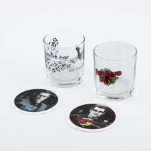 Load image into Gallery viewer, Survive & Revolve Bars Motif Glasses & Paper Coasters Set Like a Dragon Series