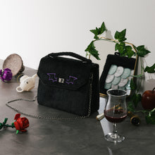 Load image into Gallery viewer, Fluffy Black Fan de Bag