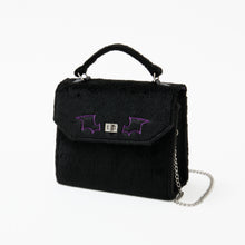 Load image into Gallery viewer, Fluffy Black Fan de Bag