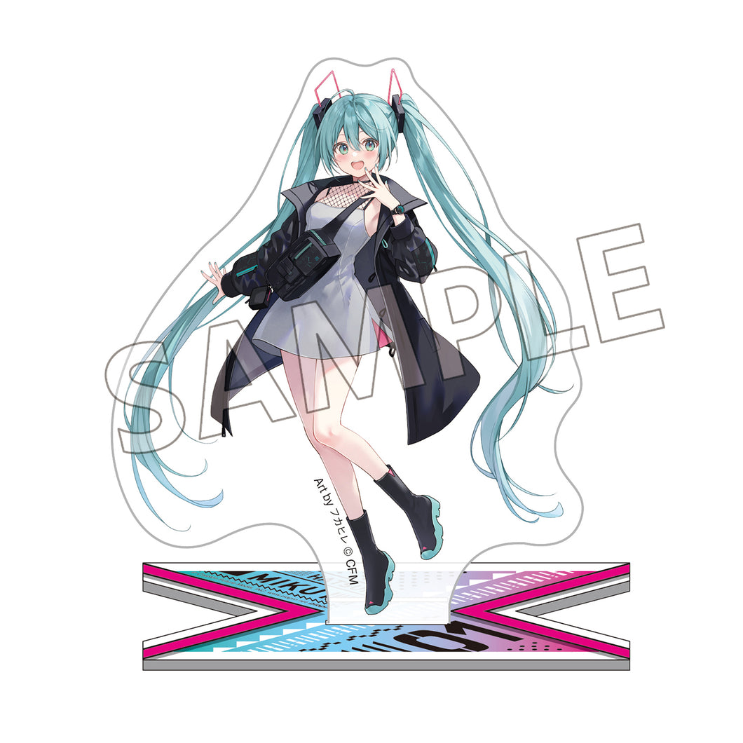 Hatsune Miku Model Illustration Acrylic Stand (Art by fukahire)