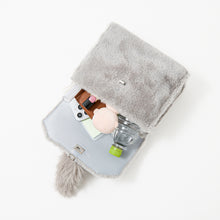 Load image into Gallery viewer, Fluffy Gray Fan de Bag
