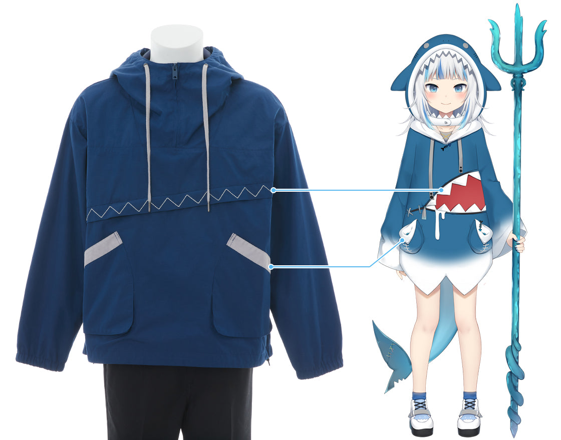 Gura Hoodie Gawr Gura Model Pullover Jacket Hololive English