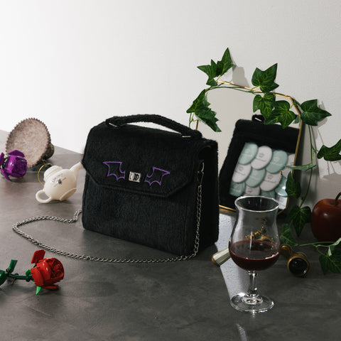 Fluffy Black Fan de Bag