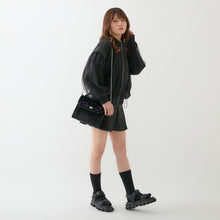 Load image into Gallery viewer, Fluffy Black Fan de Bag
