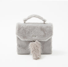 Load image into Gallery viewer, Fluffy Gray Fan de Bag
