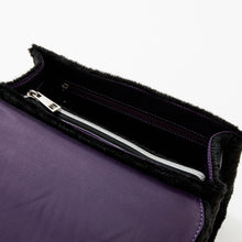 Load image into Gallery viewer, Fluffy Black Fan de Bag

