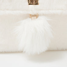 Load image into Gallery viewer, Fluffy White Fan de Bag
